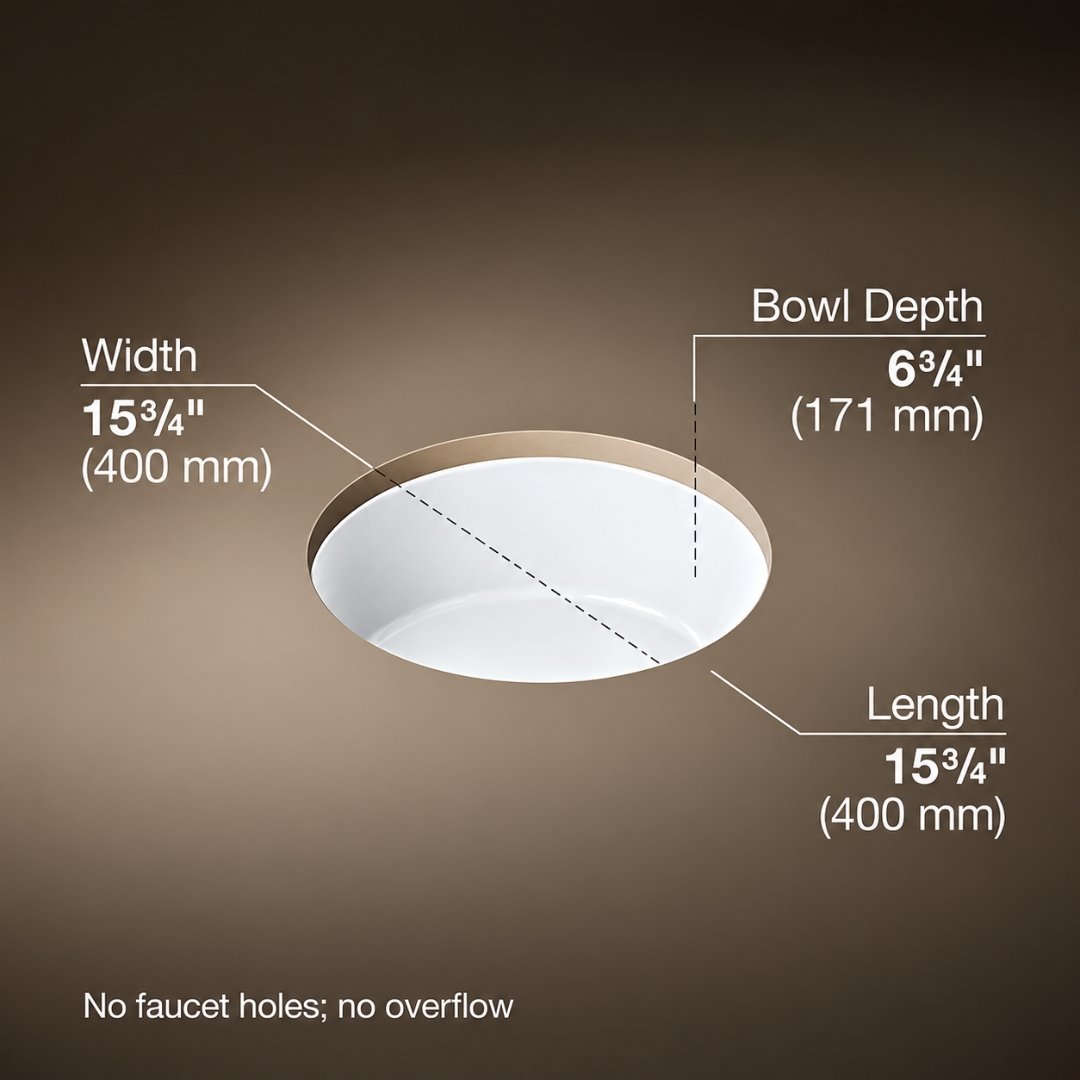 Kohler Ko - Verticyl K-2883IN-0, counter basin (view 3)